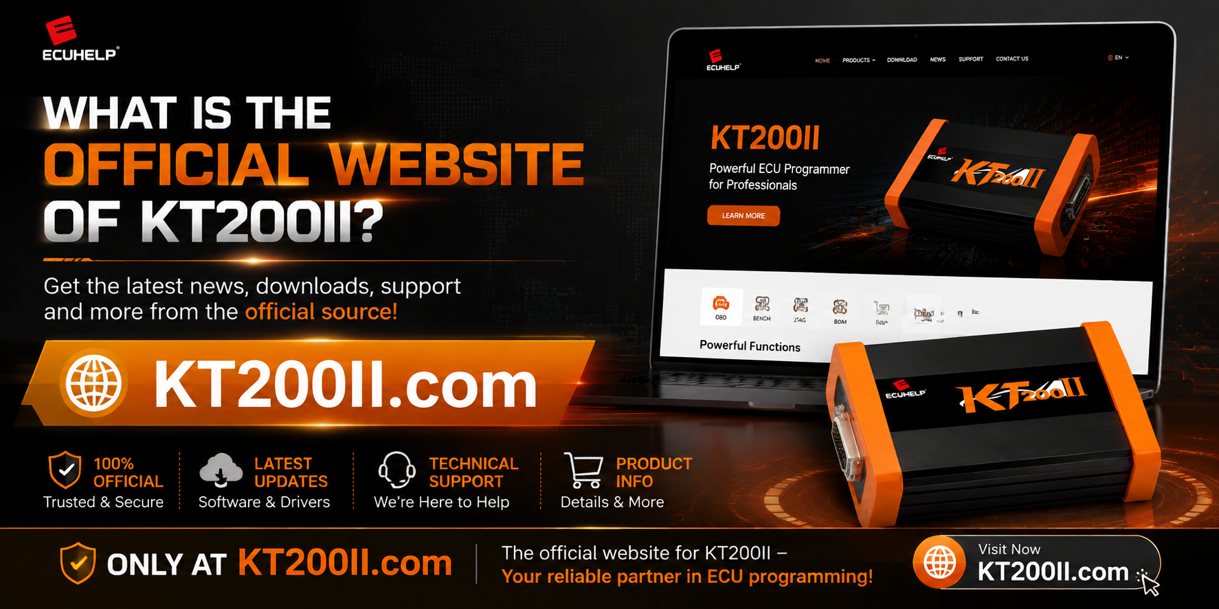 KT200II.com official website for KT200II ECU programmer information and technical resources