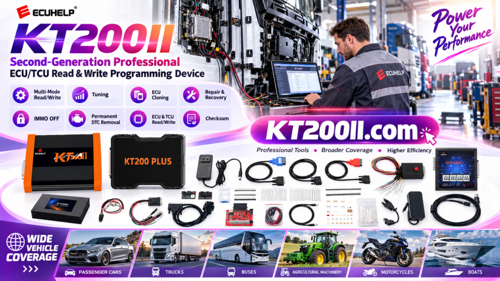 Technician recording the checkout and return of ECU programming tools and adapters in an automotive workshop
