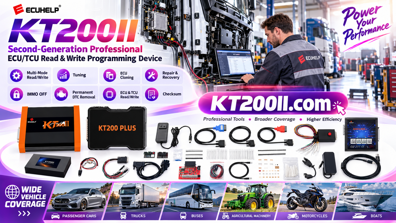 Technician recording the checkout and return of ECU programming tools and adapters in an automotive workshop