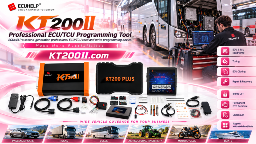 Technician organizing ECU programming work orders with vehicle identifiers, ECU records, and programming status labels