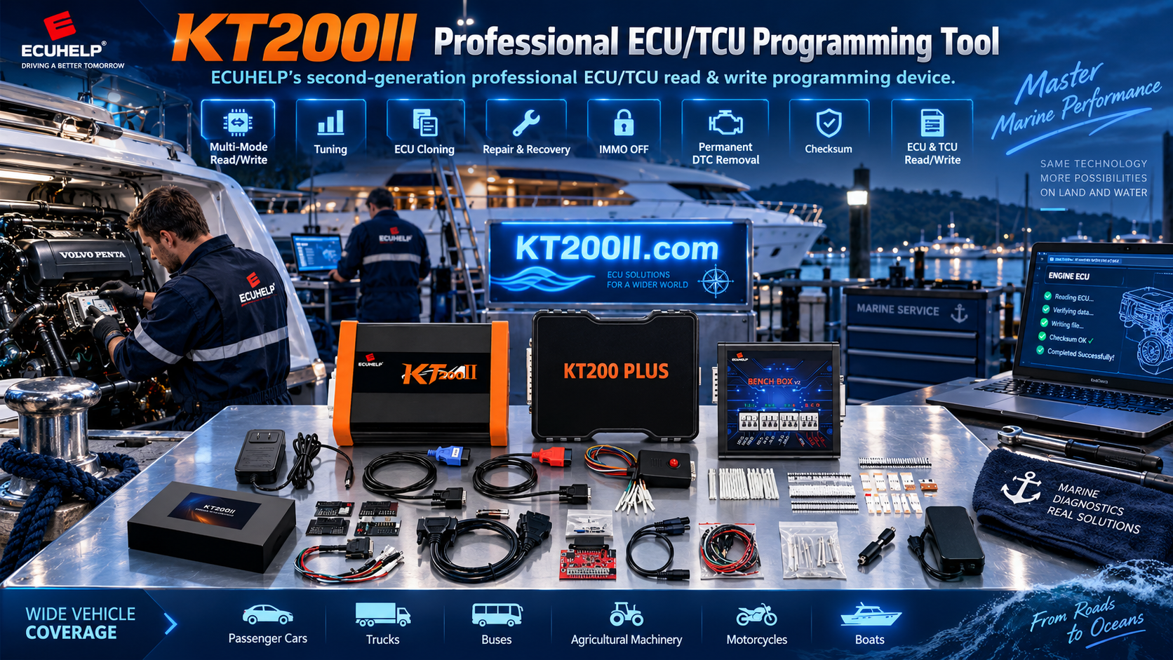 Technician monitoring ECU programming time and progress on a workshop laptop