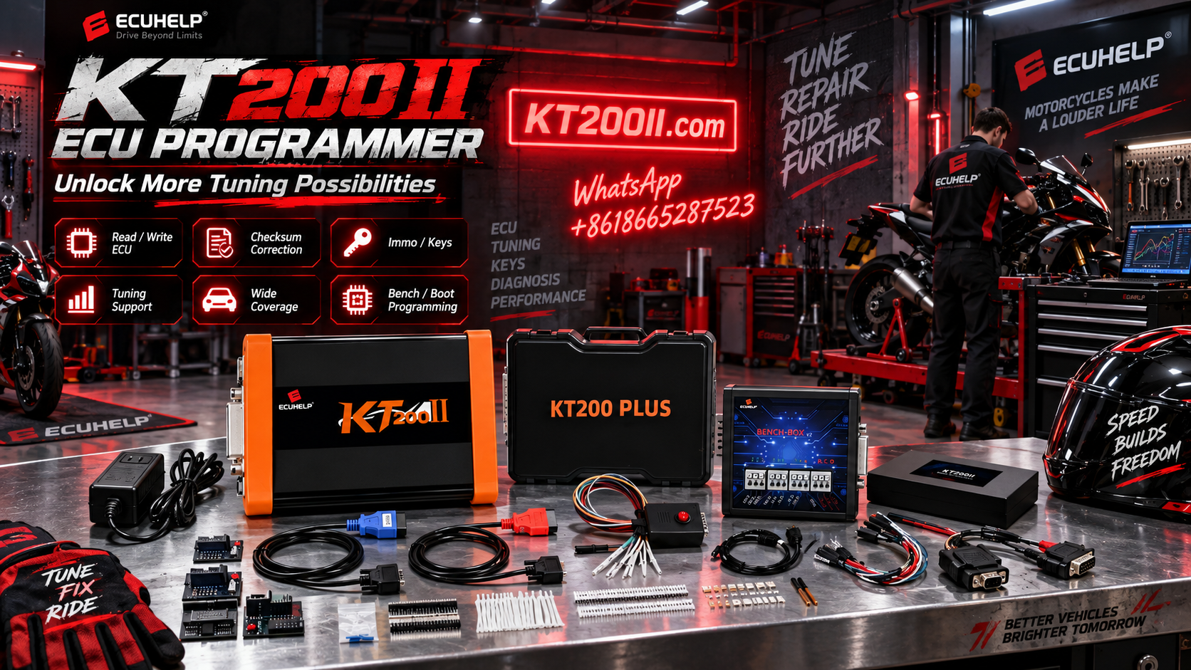 Automotive technician programming transmission control unit TCU in professional workshop