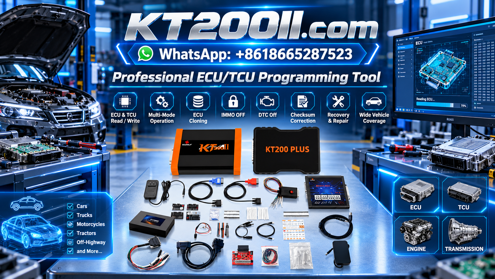 Automotive technician analyzing ECU diagnostic trouble codes and live vehicle data with professional automotive diagnostic equipment