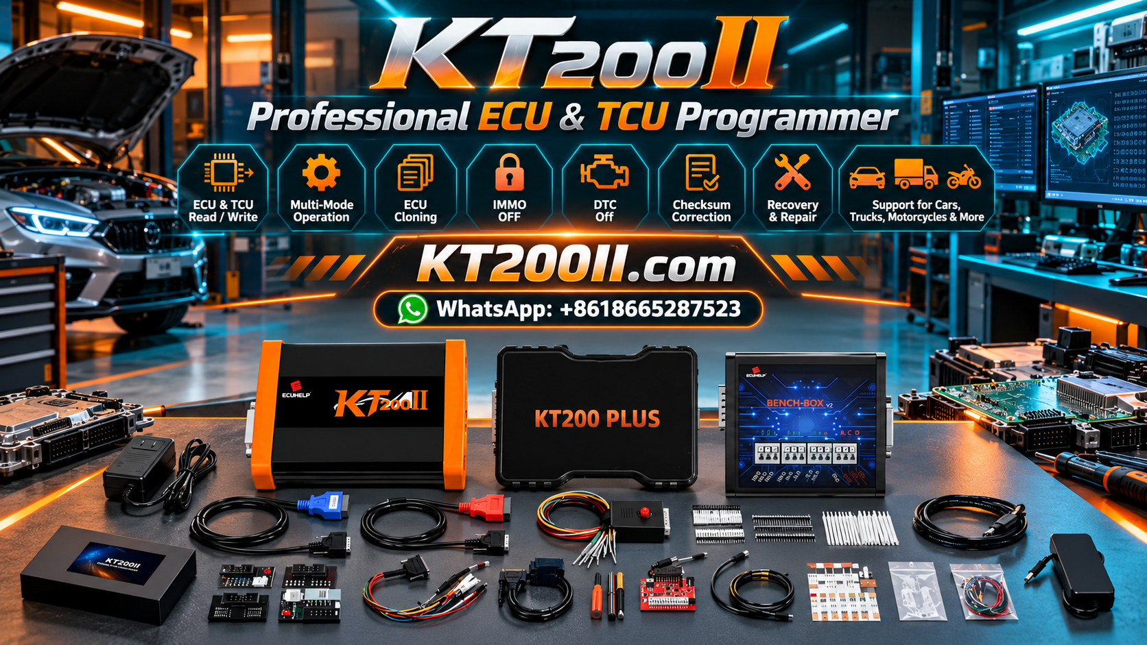 ECU communication troubleshooting with power supply CAN wiring and programming interface