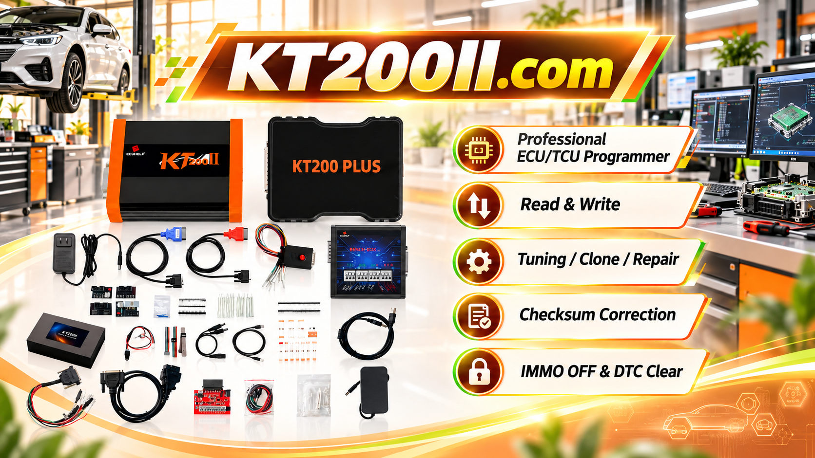 ECU Tuning Tools Comparison: How to Choose the Right Tool for Your Workshop The automotive electronics industry continues to grow as modern vehicles rely more on ECU and TCU control systems. For professional workshops, choosing the correct ECU tuning tool is an important decision that affects service capability, supported vehicles and future business development. Different ECU programmers provide different functions, protocols and workflows. Understanding the differences helps technicians select equipment that matches their professional needs. What Is an ECU Tuning Tool? An ECU tuning tool is professional equipment used to communicate with vehicle control modules and perform supported programming operations. Typical ECU tuning tool functions include: ECU reading ECU writing ECU backup ECU cloning ECU recovery TCU programming Professional ECU tools are used by tuning workshops, ECU repair specialists and automotive electronic technicians. Key Factors When Comparing ECU Tuning Tools 1. ECU and TCU Coverage The first factor to consider is supported vehicle and module coverage. A professional workshop should check: Vehicle brands ECU manufacturers TCU applications Supported protocols Programming methods Wider coverage allows workshops to handle more customer requirements. 2. Programming Functions Different tools offer different levels of functionality. Function Purpose Read Save original ECU data Write Program supported ECU files Clone Transfer ECU data to replacement modules Backup Protect original vehicle information Recovery Support troubleshooting after programming issues Programming Modes Comparison Mode Suitable Application OBD Vehicle-side programming through diagnostic connector Bench Direct ECU communication outside vehicle Boot Advanced ECU memory operations JTAG / BDM Advanced hardware-level operations KT200II ECU Programmer KT200II ECU Programmer is designed for professional ECU and TCU programming workflows. KT200II supports: ECU reading ECU writing ECU cloning Backup operations Multiple communication modes Supported operation methods include Bench, Boot, OBD, JTAG and BDM for compatible applications.:chatgpt-content-reference{index="1"} Recommended for: ECU repair workshops Automotive electronics specialists Professional programming centers KT200Plus ECU Programmer KT200Plus is designed for professional users who require advanced ECU and TCU programming capabilities. Main advantages: Wide ECU and TCU protocol coverage Professional programming workflow ECU cloning support Advanced repair functions KT200Plus provides support for professional ECU/TCU programming, cloning, DTC clearing and IMMO-related authorized repair functions on supported applications.:chatgpt-content-reference{index="2"} Recommended for: Professional ECU workshops Tuning businesses Automotive electronic repair centers ECUpark ECU Programmer ECUpark is a PCMflash-compatible ECU programming solution designed for technicians working with ECU reading, writing, cloning and tuning workflows. Recommended for: PCMflash users ECU tuning specialists ECU repair technicians Which ECU Tool Is Right for Different Users? Beginner Workshop A beginner workshop should focus on: Easy operation Common vehicle coverage Reliable support Basic ECU functions Professional ECU Repair Shop Professional repair centers usually require: Wide protocol coverage Backup functions Clone capability Recovery workflow ECU Tuning Business Tuning businesses should prioritize: Stable ECU read/write File management Calibration workflow Vehicle compatibility Common Mistakes When Choosing ECU Tools Choosing Only Based on Price The cheapest equipment may not provide enough functions for professional services. Ignoring Future Expansion Workshops should consider future services such as TCU programming and ECU cloning. Ignoring Technical Support Professional ECU tools require reliable software resources and technical assistance. Why Buy From HELPECU? HELPECU is the official ECUHELP global store providing professional ECU and TCU programming tools, software resources and technical support worldwide.:chatgpt-content-reference{index="3"} Official ECUHELP products Worldwide shipping Software and update resources Technical support Professional product guidance Frequently Asked Questions What is the best ECU tuning tool? The best ECU tool depends on vehicle coverage, required functions and workshop business goals. Should I choose a tool with cloning functions? Yes. ECU cloning is an important service for many professional ECU repair workshops. Why compare ECU programmers before buying? Different tools support different vehicles, protocols and programming workflows. Conclusion Choosing the right ECU tuning tool requires understanding compatibility, programming functions, communication modes and technical support. Professional workshops should select equipment based on their actual service requirements and future business development. HELPECU provides official ECUHELP solutions including KT200II, KT200Plus and ECUpark for automotive professionals worldwide.