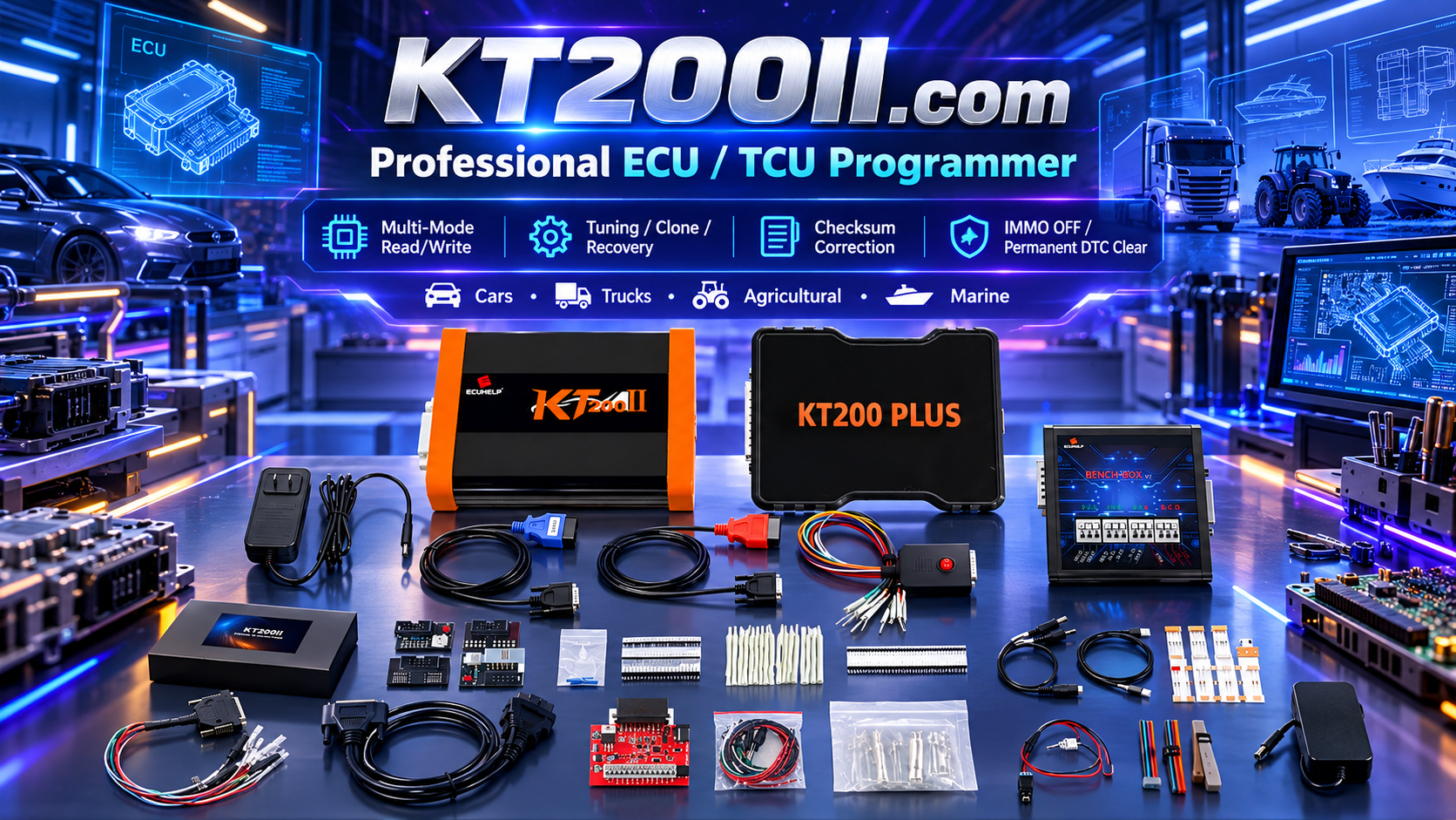 Technician inspecting an ECU and programming adapter for condensation before bench programming