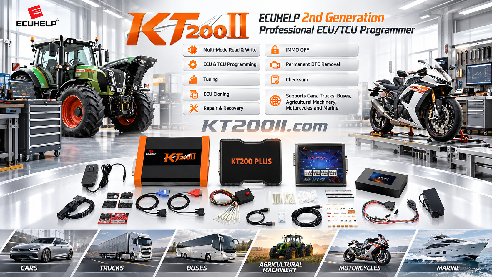 Technician checking ECU programming tool serial number and software authorization before an automotive programming session