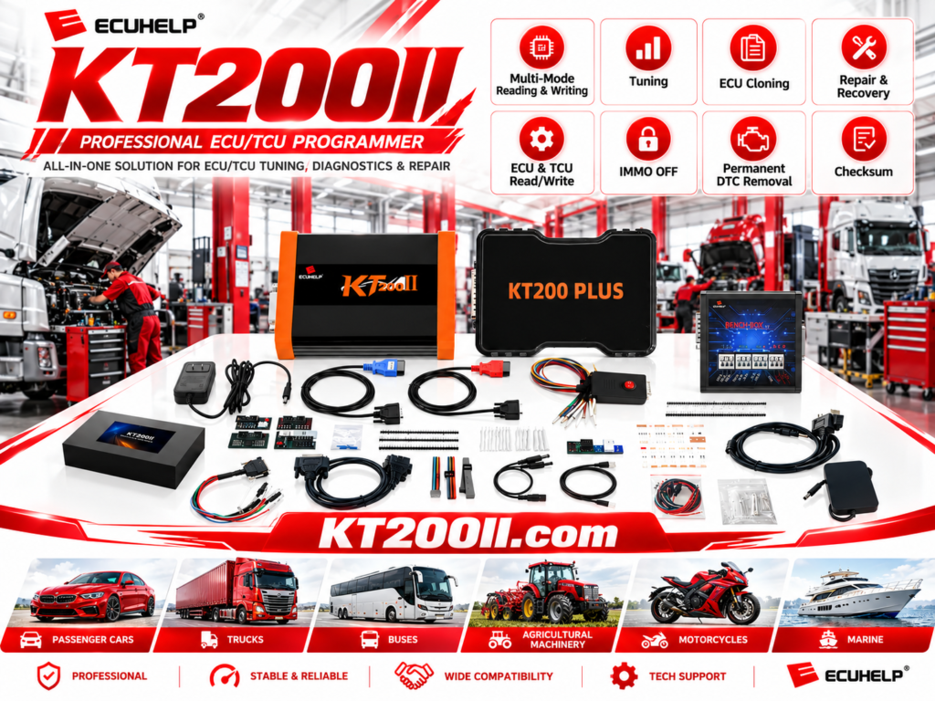 Technician verifying vehicle identification and ECU labels before starting a programming operation