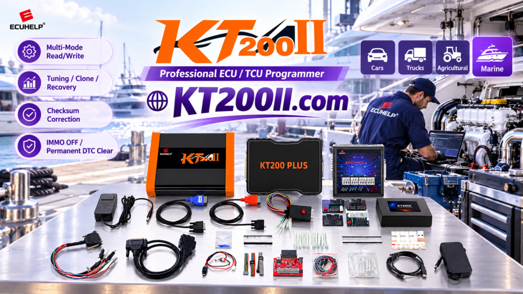 ECU cloning process using professional ECU programmer for vehicle control unit replacement