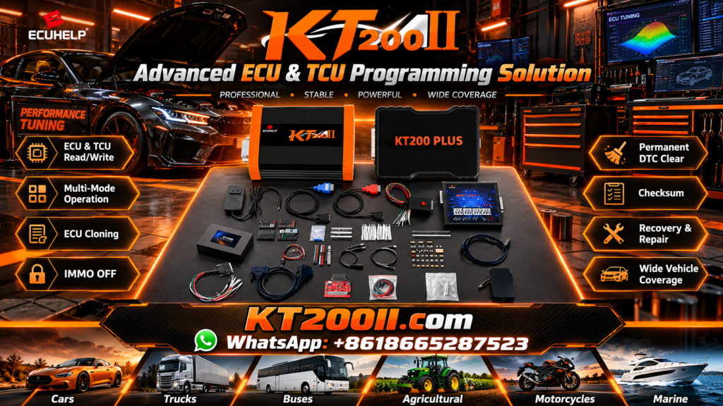 Automotive ECU identification and software version verification using a professional ECU programmer and diagnostic workstation