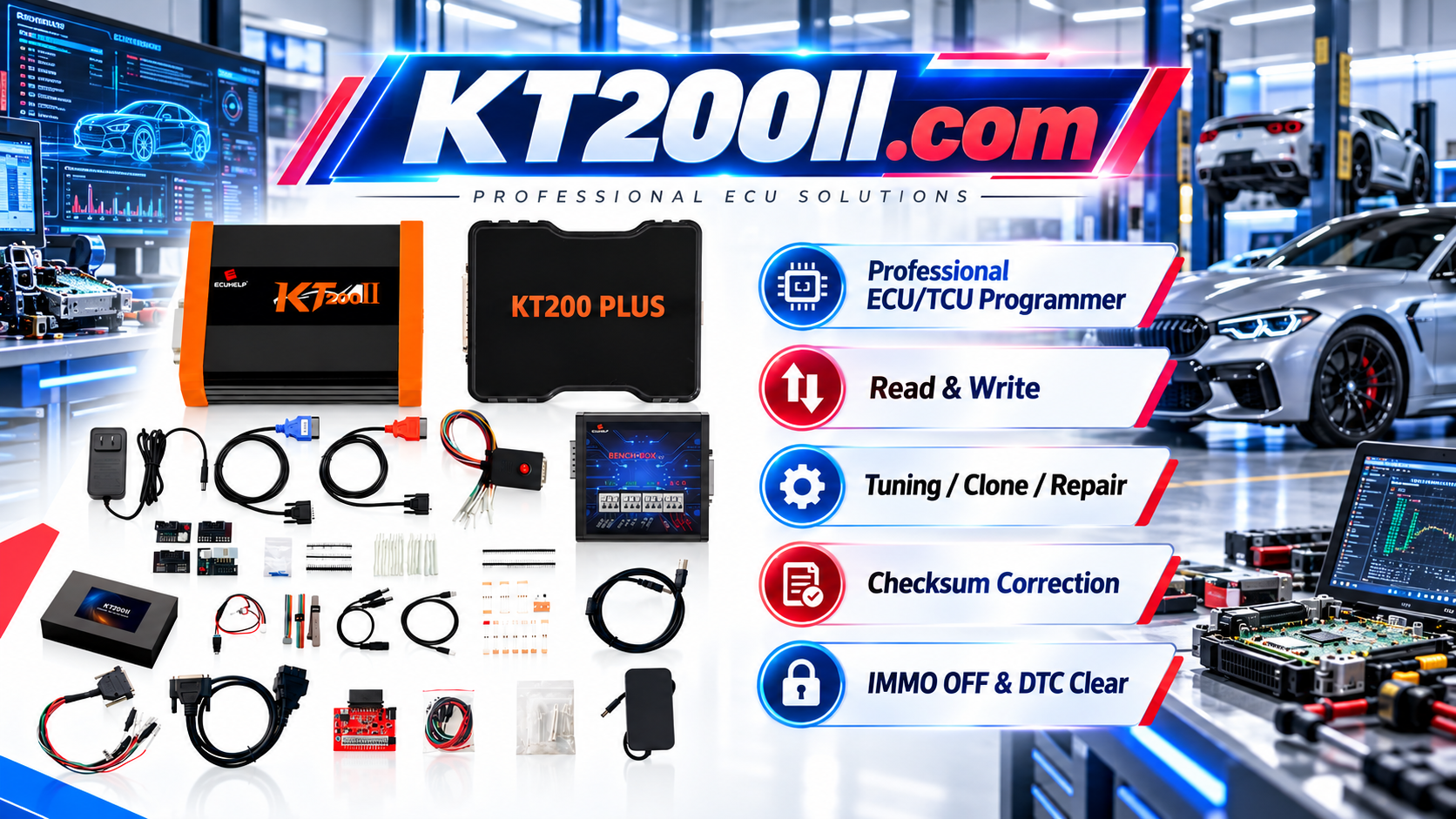 Professional ECU programmer for automotive workshop ECU reading writing and cloning